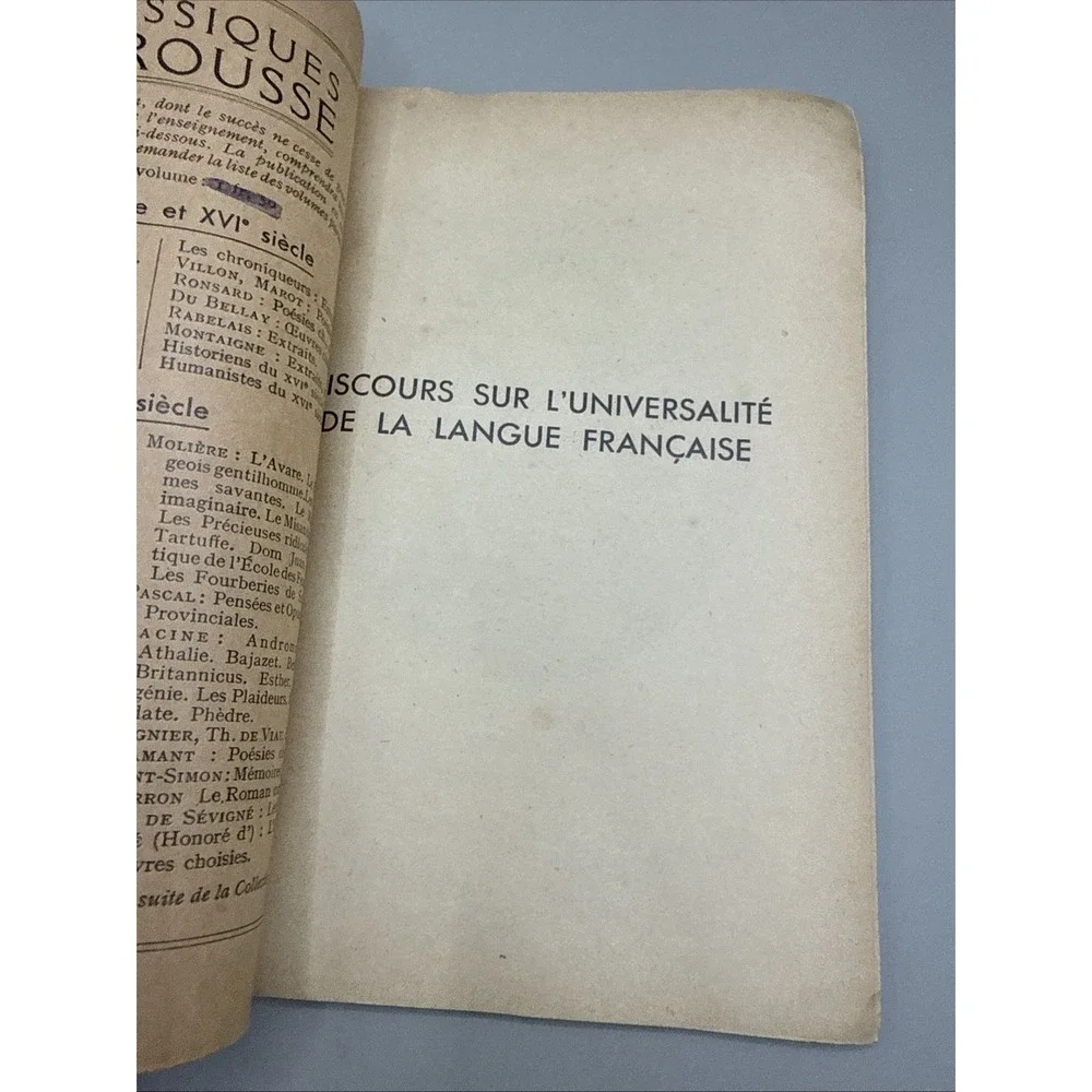 Discourse de la méthode by René Descartes French Philosophical Book. Larousse.‎
